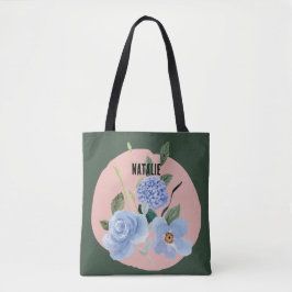 Gepersonaliseerd afbeelding en naam Schattigee wat Tote Bag