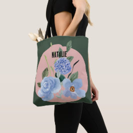 Gepersonaliseerd afbeelding en naam Schattigee wat Tote Bag
