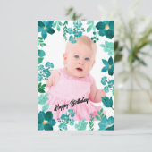 Gepersonaliseerd afbeelding en tekst Happy Birthda Kaart (Staand voorkant)