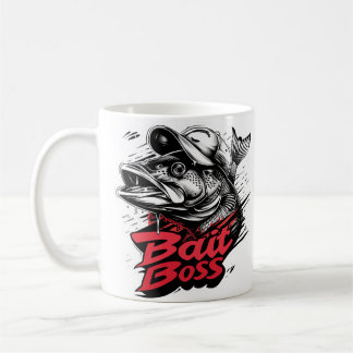 Gepersonaliseerd Afbeelding Gevist "Bait Boss" Koffiemok