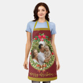 Gepersonaliseerd Afbeelding Lijst en Kerstkrans A Schort (Gedragen)