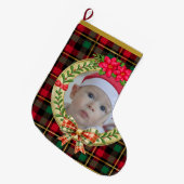 Gepersonaliseerd Afbeelding Lijst en Kerstkrans Grote Kerstsok (Voorkant (Hangend))