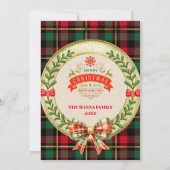 Gepersonaliseerd Afbeelding Lijst en Kerstkrans Kaart (Achterkant)