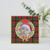 Gepersonaliseerd Afbeelding Lijst en Kerstkrans Kaart (Staand voorkant)