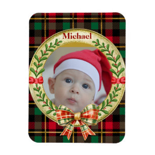 Gepersonaliseerd Afbeelding Lijst en Kerstkrans Magneet