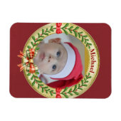 Gepersonaliseerd Afbeelding Lijst en Kerstkrans Magneet (Horizontaal)