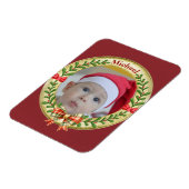 Gepersonaliseerd Afbeelding Lijst en Kerstkrans Magneet (Linkerzijde)