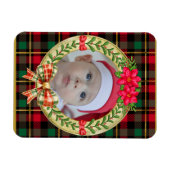 Gepersonaliseerd Afbeelding Lijst en Kerstkrans Magneet (Horizontaal)