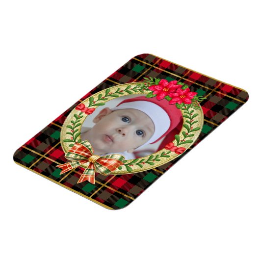 Gepersonaliseerd Afbeelding Lijst en Kerstkrans Magneet (Linkerzijde)