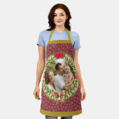 Gepersonaliseerd Afbeelding Lijst en Kerstkrans Schort (Gedragen)