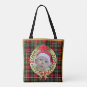 Gepersonaliseerd Afbeelding Lijst en Kerstkrans Tote Bag (Achterkant)