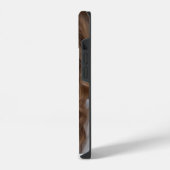Gepersonaliseerd afbeelding modern script Naam lie iPhone Hoesje (Linkerkant)