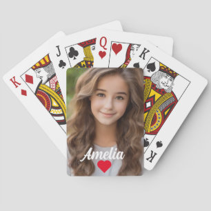 Gepersonaliseerd afbeelding modern script Naam lie Pokerkaarten