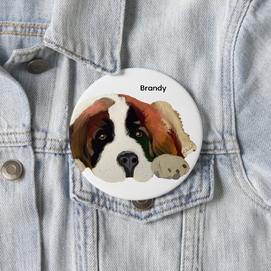 Gepersonaliseerd Afbeelding & naam of kopen als-is Ronde Button 4,0 Cm (In situ)