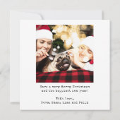 Gepersonaliseerd Afbeelding Onze eerste kerst Getr Feestdagenkaart (Achterkant)