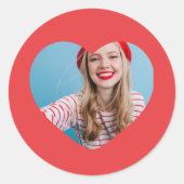Gepersonaliseerd afbeelding sticker hart (Voorkant)