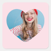 Gepersonaliseerd afbeelding sticker hart (Voorkant)