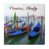 Gepersonaliseerd Afbeelding van Gondolas in Veneti Tegeltje (Voorkant)