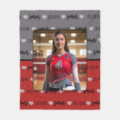 Gepersonaliseerd Afbeelding Volleybal Senior Afstu Fleece Deken (Voorkant)