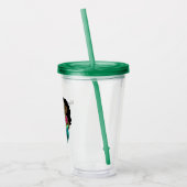 Gepersonaliseerd Afrikaans-Amerikaanse Zeemeermin Acryl Drinkbeker (Links)