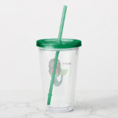 Gepersonaliseerd Afrikaans-Amerikaanse Zeemeermin Acryl Drinkbeker (Achterkant)