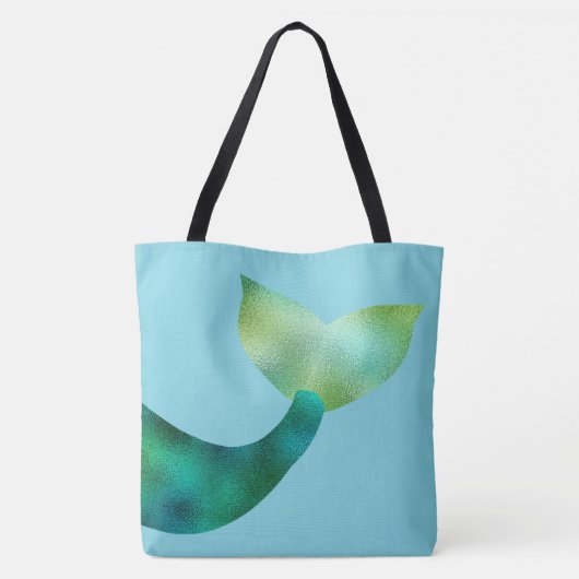Gepersonaliseerd Afrikaans-Amerikaanse Zeemeermin  Tote Bag (Achterkant)