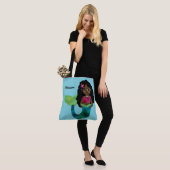 Gepersonaliseerd Afrikaans-Amerikaanse Zeemeermin  Tote Bag (Op model)