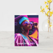 Gepersonaliseerd Afro-Amerikaanse vrouw Afstuderen Kaart (Gele Bloem)