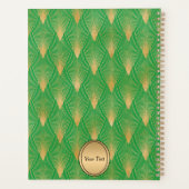 Gepersonaliseerd Afro-Amerikaanse vrouw Green Blac Planner (Achterkant)