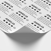 Gepersonaliseerd afscheidscadeau - Grappige 4-ster Cadeaupapier (Hoek)