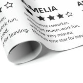 Gepersonaliseerd afscheidscadeau - Grappige 4-ster Cadeaupapier (Rol Hoek)