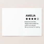 Gepersonaliseerd afscheidscadeau - Grappige 4-ster Folie Kaarten (Binnen)