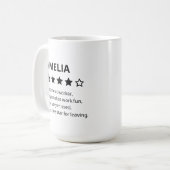 Gepersonaliseerd afscheidscadeau - Grappige 4-ster Koffiemok (Voorkant links)
