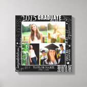 Gepersonaliseerd Afstuderen 2015 Foto collage Canvas Afdruk (Voorkant)