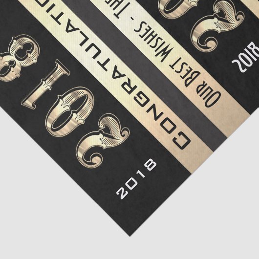 Gepersonaliseerd Afstuderen 2018 met uw familienaa Tissuepapier (Detail)