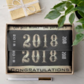 Gepersonaliseerd Afstuderen 2018 met uw familienaa Tissuepapier (Geschenk)