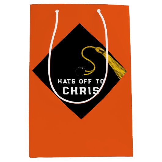 Gepersonaliseerd Afstuderen 2022 Middelgrote Gift  Medium Cadeauzakje (Voorkant)