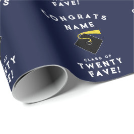 Gepersonaliseerd Afstuderen 2025 cadeau Cadeaupapier