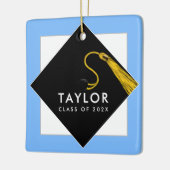 Gepersonaliseerd Afstuderen 2025 cadeau Keramisch Ornament (Links)