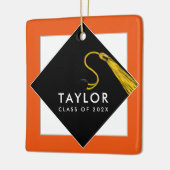 Gepersonaliseerd Afstuderen 2025 Gift Metal Orname Keramisch Ornament (Links)