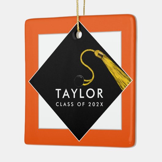 Gepersonaliseerd Afstuderen 2025 Gift Metal Orname Keramisch Ornament (Links)