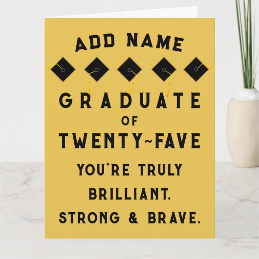 Gepersonaliseerd Afstuderen 2025 Kaart (Voorkant)