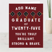 Gepersonaliseerd Afstuderen 2025 Kaart (Voorkant)