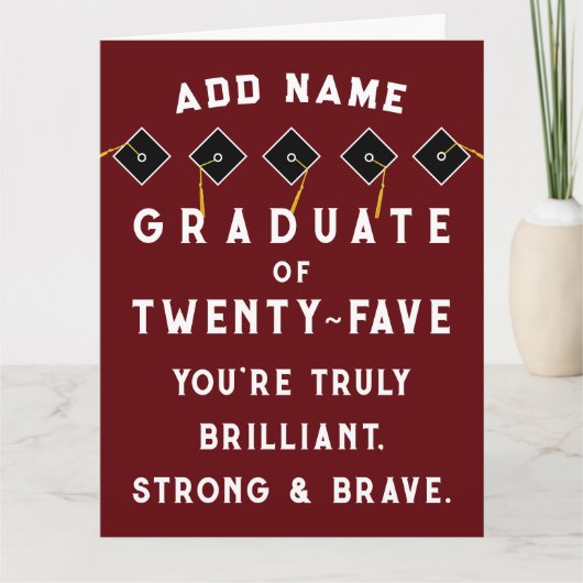 Gepersonaliseerd Afstuderen 2025 Kaart (Voorkant)