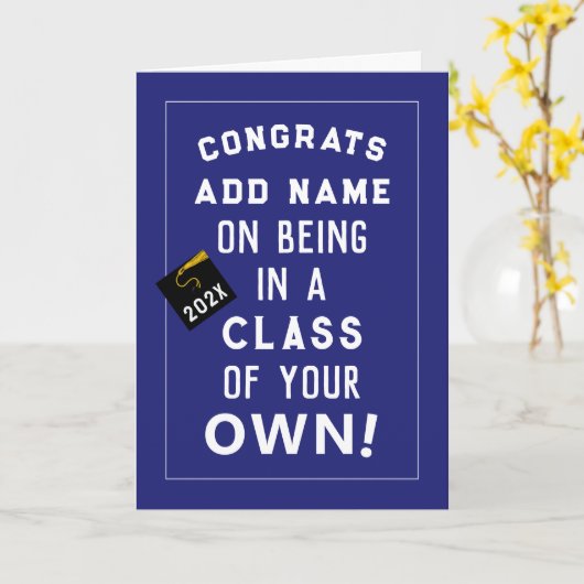 Gepersonaliseerd Afstuderen 2025 Kaart (Gele Bloem)
