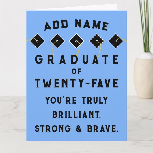 Gepersonaliseerd Afstuderen 2025 Kaart (Voorkant)