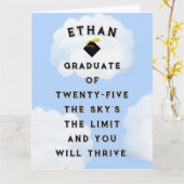 Gepersonaliseerd Afstuderen 2025 Kaart (Gele Bloem)