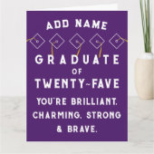 Gepersonaliseerd Afstuderen 2025 Kaart (Voorkant)