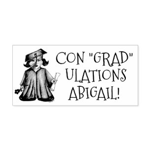 Gepersonaliseerd Afstuderen Afstuderen Gecongrats  Rubberstempel