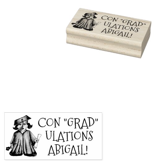 Gepersonaliseerd Afstuderen Afstuderen Gecongrats Rubberstempel (Gestempeld)